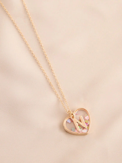 Collier cœur avec initiale personnalisée