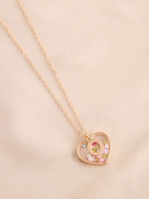 Collier cœur avec initiale personnalisée