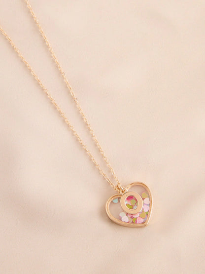 Collier cœur avec initiale personnalisée