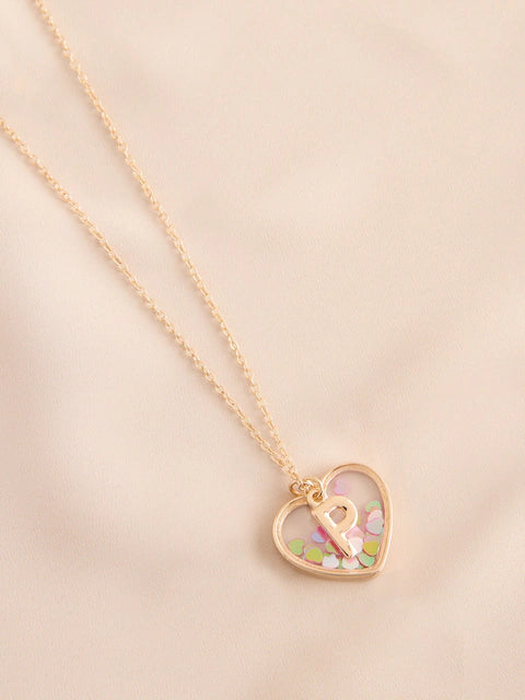 Collier cœur avec initiale personnalisée