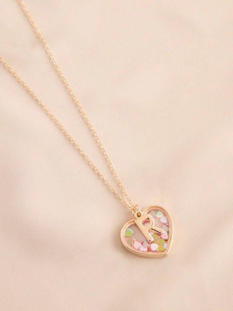 Collier cœur avec initiale personnalisée