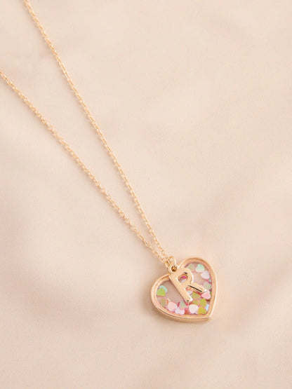 Collier cœur avec initiale personnalisée