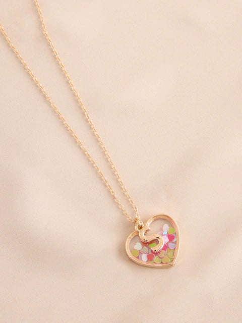 Collier cœur avec initiale personnalisée