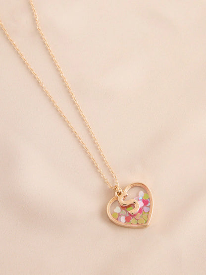 Collier cœur avec initiale personnalisée