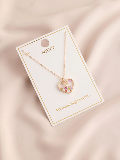 Collier cœur avec initiale personnalisée