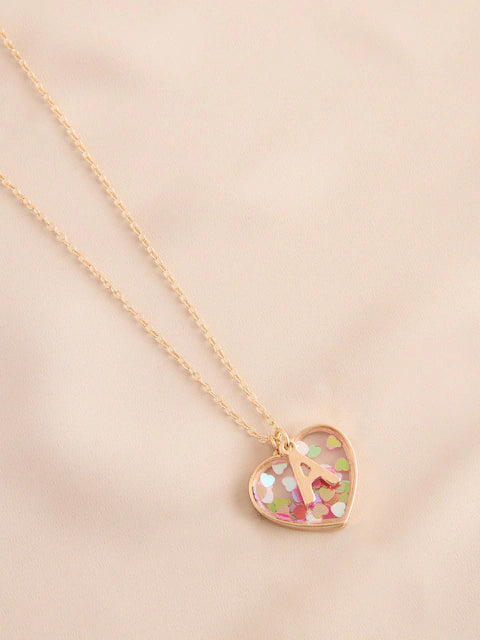 Collier cœur avec initiale personnalisée
