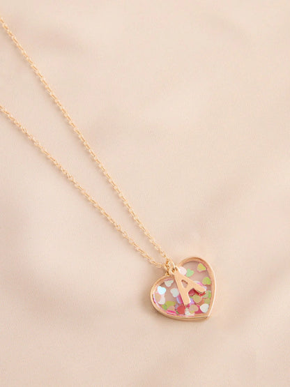 Collier cœur avec initiale personnalisée