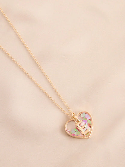 Collier cœur avec initiale personnalisée