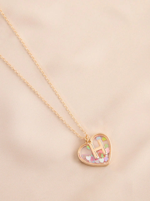 Collier cœur avec initiale personnalisée