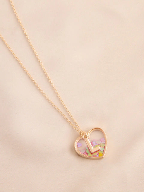 Collier cœur avec initiale personnalisée