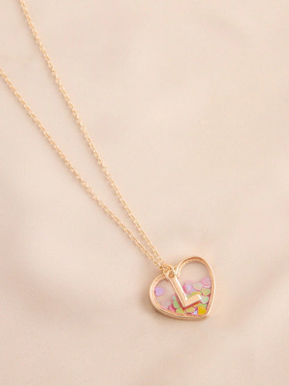 Collier cœur avec initiale personnalisée