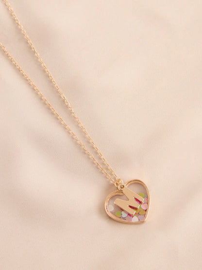 Collier cœur avec initiale personnalisée