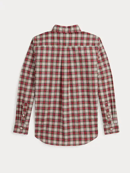 Chemise à carreaux rouge et bleu pour garçon