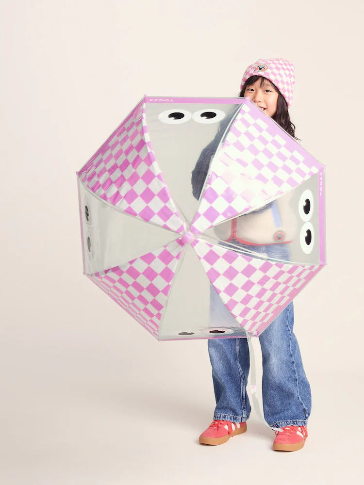 Parapluie enfant violet à motif hibou – 100 % polyester