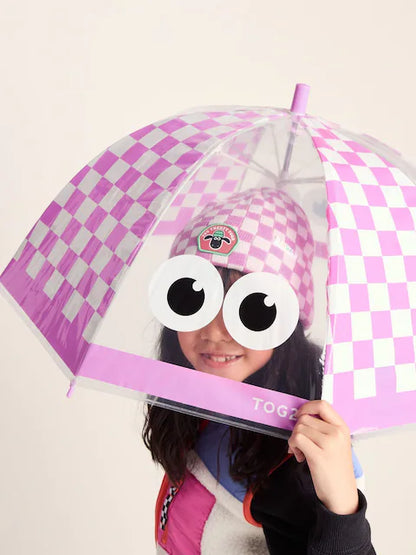 Parapluie enfant violet à motif hibou – 100 % polyester