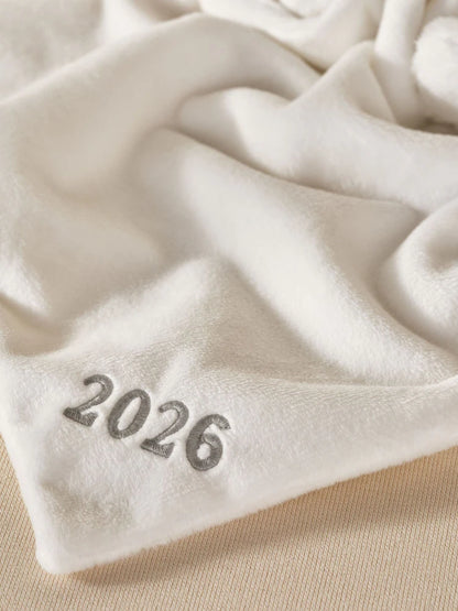 Couverture bébé personnalisée « 2026 »