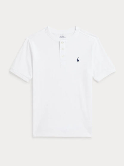 T-shirt polo blanc à manches courtes pour enfant