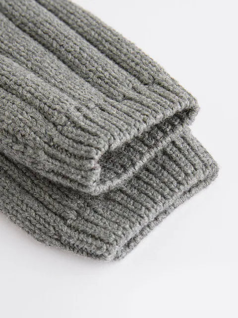 Gilet bébé en maille côtelée "Little Man" – Gris anthracite (0 mois-2 ans)