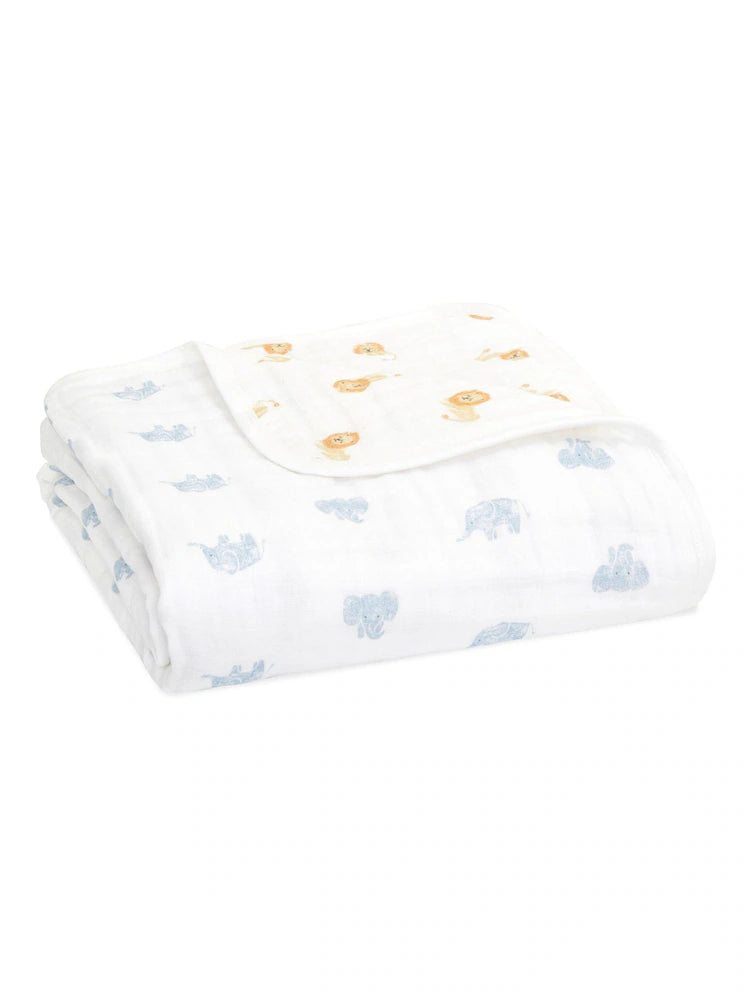 Couverture bébé réversible – Motifs nuages et soleil