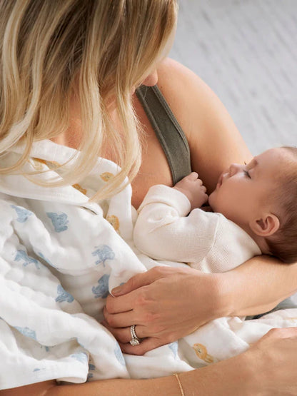 Couverture bébé réversible – Motifs nuages et soleil