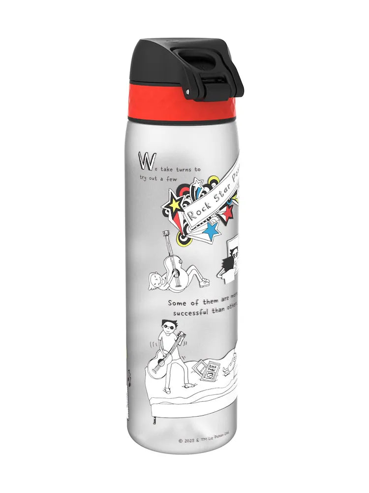 Gourde enfant à motif Top Gate brilliant bottle avec paille intégrée