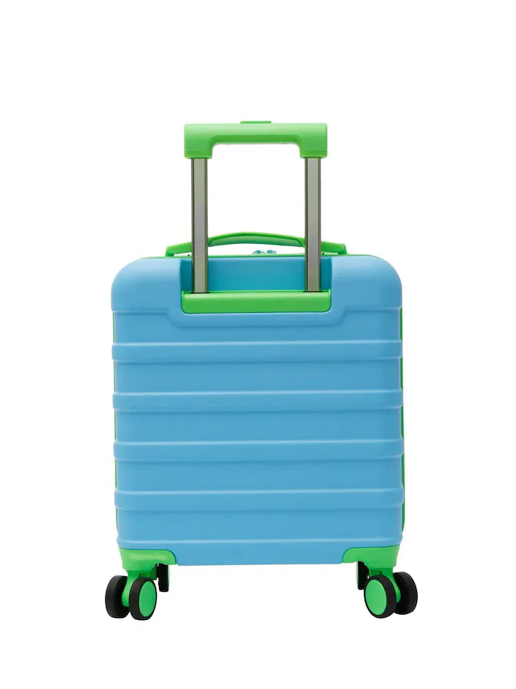 Valise cabine rigide enfant bleu ciel à roulettes 360°