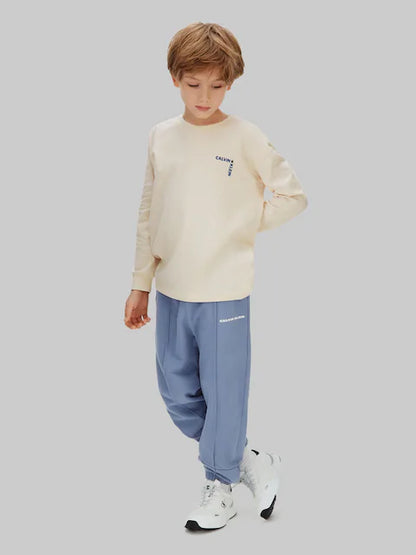 T-shirt manches longues Calvin Klein beige pour enfant