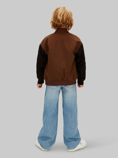 Jean enfant large bleu clair style décontracté