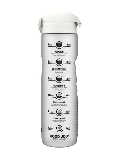 Gourde sport avec repères horaires – bouteille d'eau motivationnelle