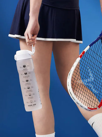 Gourde sport avec repères horaires – bouteille d'eau motivationnelle