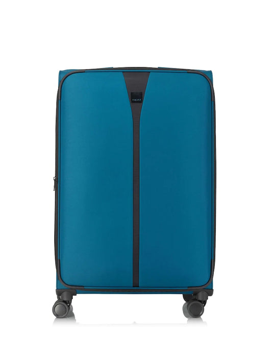 Valise cabine rigide bleu pétrole à roulettes 360°