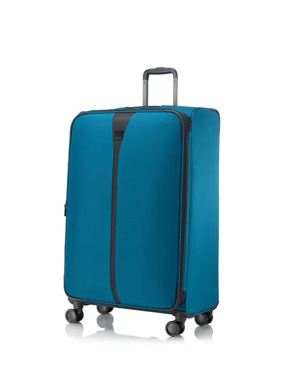 Valise cabine rigide bleu pétrole à roulettes 360°