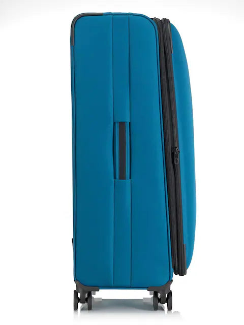 Valise cabine rigide bleu pétrole à roulettes 360°