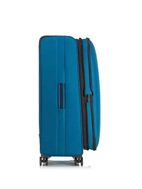 Valise cabine rigide bleu pétrole à roulettes 360°