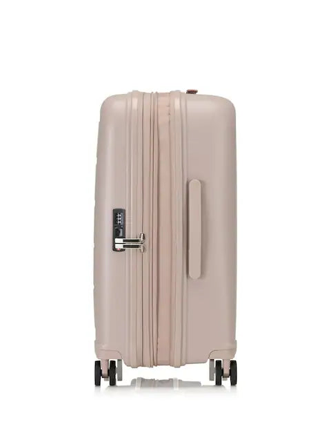 Valise rigide moyenne 66 cm en polypropylène beige rosé