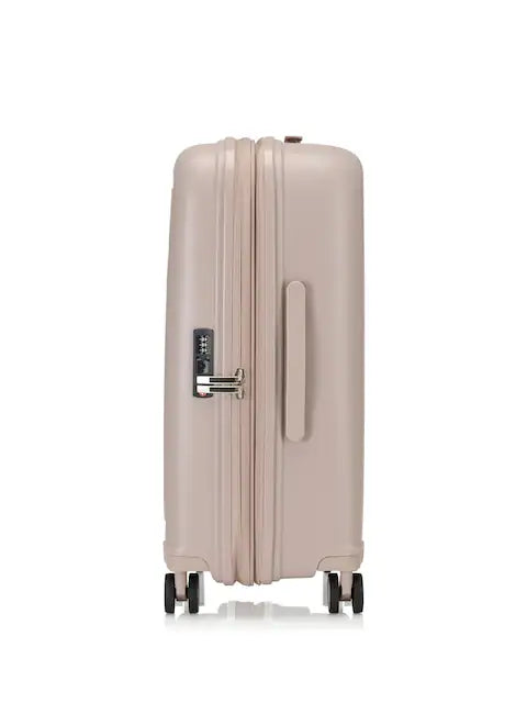 Valise rigide moyenne 66 cm en polypropylène beige rosé