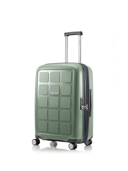Valise cabine rigide vert sauge à roulettes 360°