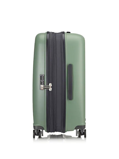 Valise cabine rigide vert sauge à roulettes 360°