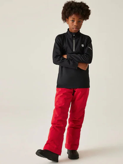 Pantalon de ski rouge pour enfant avec bretelles