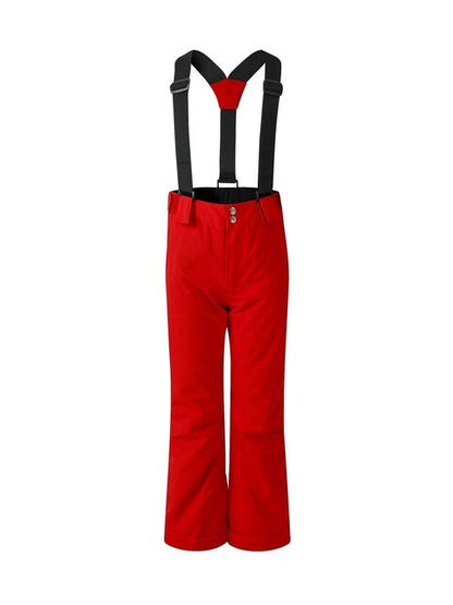 Pantalon de ski rouge pour enfant avec bretelles