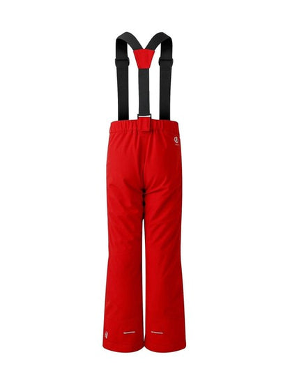 Pantalon de ski rouge pour enfant avec bretelles