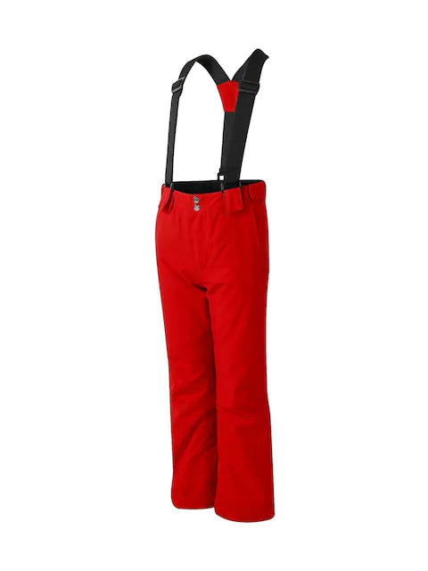 Pantalon de ski rouge pour enfant avec bretelles