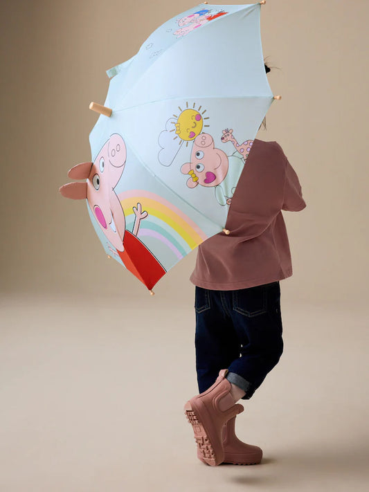 Parapluie enfant arc-en-ciel et animaux – 100 % polyester