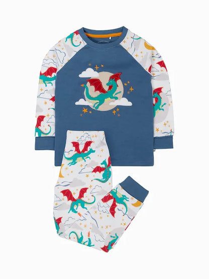 Pyjama enfant imprimé dragon en coton biologique