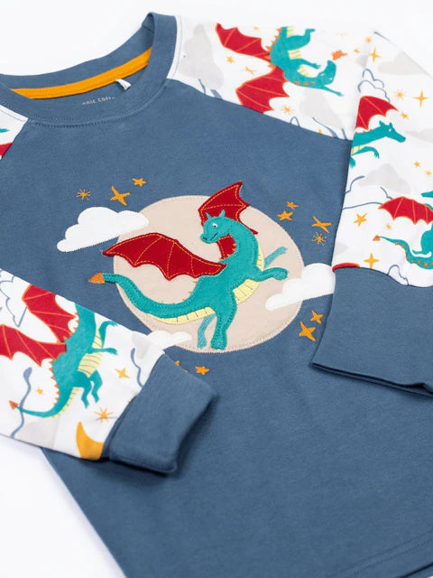 Pyjama enfant imprimé dragon en coton biologique
