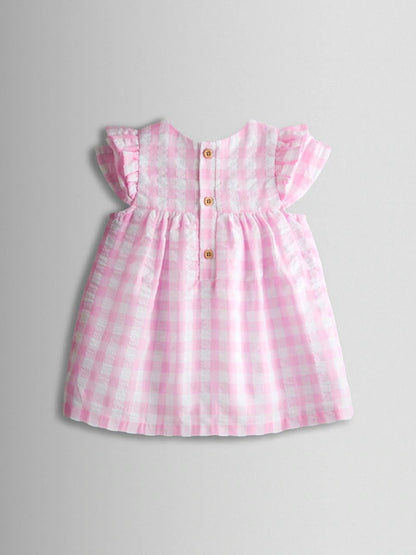 Ensemble bébé robe rose et culotte assortie