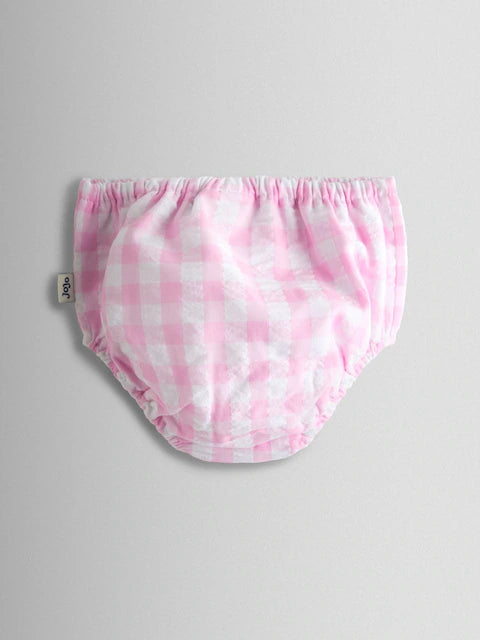 Ensemble bébé robe rose et culotte assortie