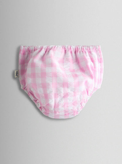 Ensemble bébé robe rose et culotte assortie