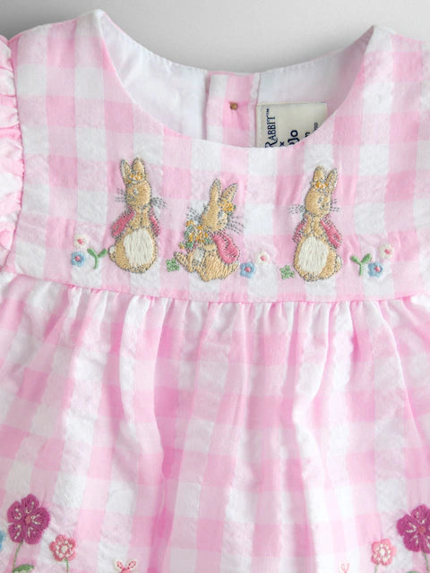 Ensemble bébé robe rose et culotte assortie