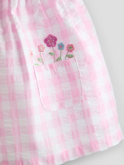 Ensemble bébé robe rose et culotte assortie